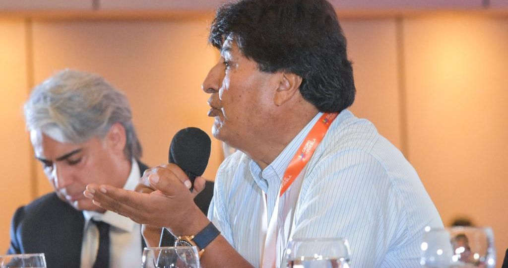 Evo Morales y Marco Enríquez-Ominami