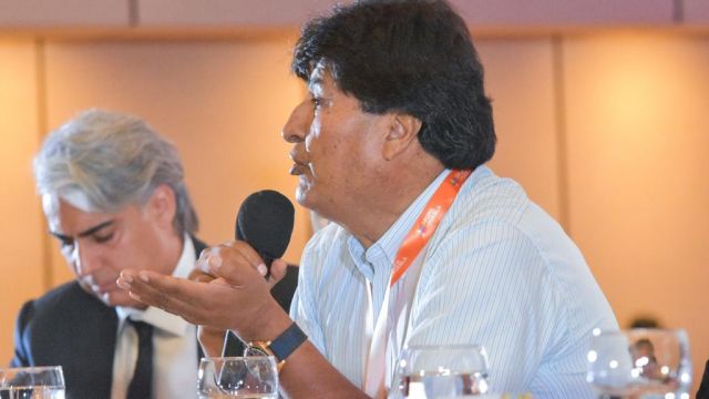 Evo Morales y Marco Enríquez-Ominami